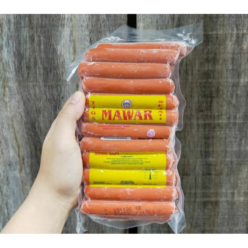 

Sosis sapi tiga mawar sejati 450gr