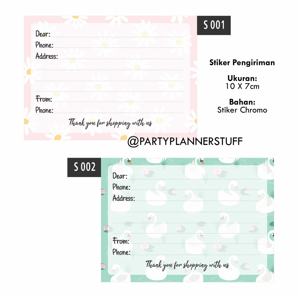 

Stiker Pengiriman / Stiker Pegiriman Online Shop / Label Pengiriman Olshop / Dropship Label Flower