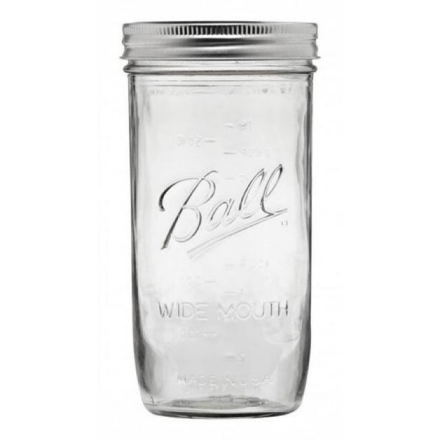 Ball Mason Jar Pint And A Half Wide Mouth 24 Oz 700 Ml Wadah Penyimpanan Makanan Shopee Indonesia
