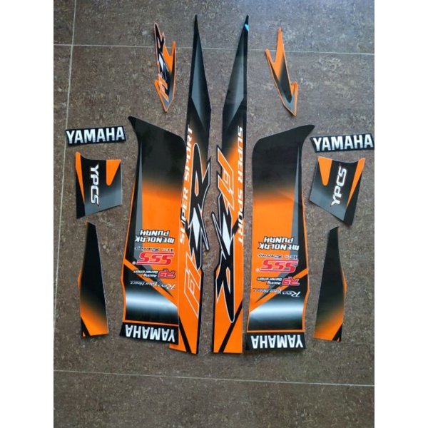 STIKER STRIPING LIS BODY MOTOR YAMAHA FIZR VARIASI ORANGE