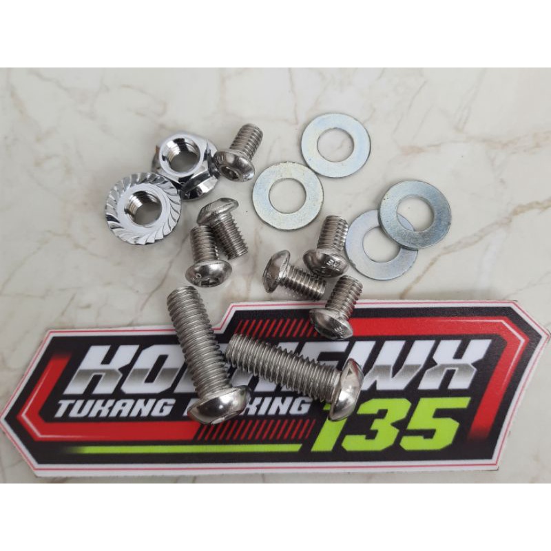 BAUT BREKET KUPINGAN SET RX KING STAINLESS