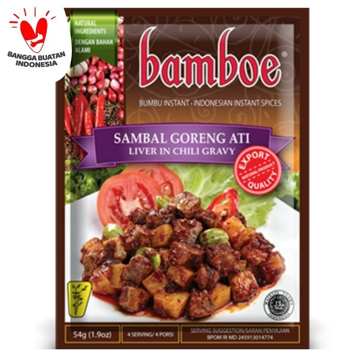 

BAMBOE BUMBU SAMBAL GORENG ATI 54 Gram