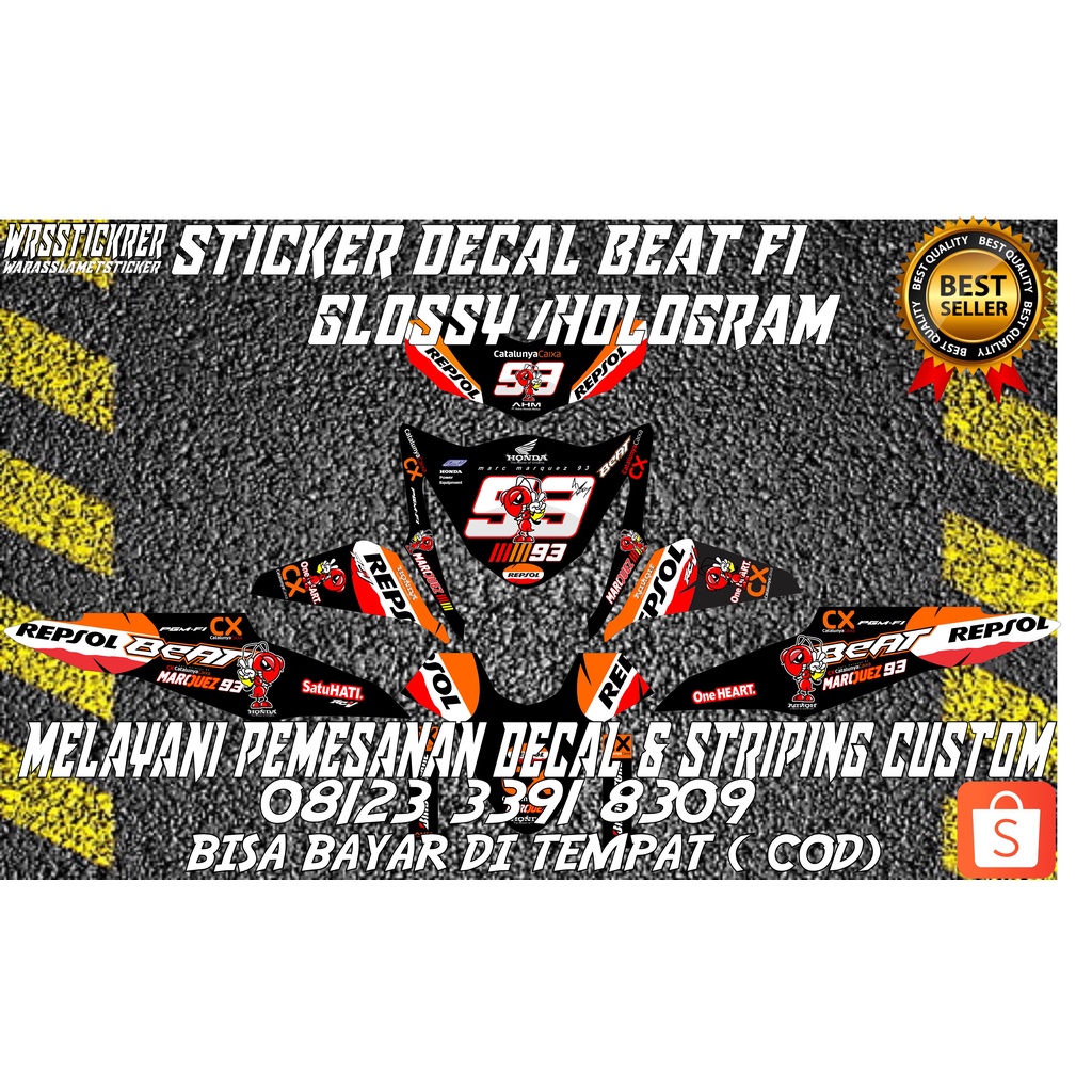 Sticker Motor Beat Fi Full Body Glossy/Doff