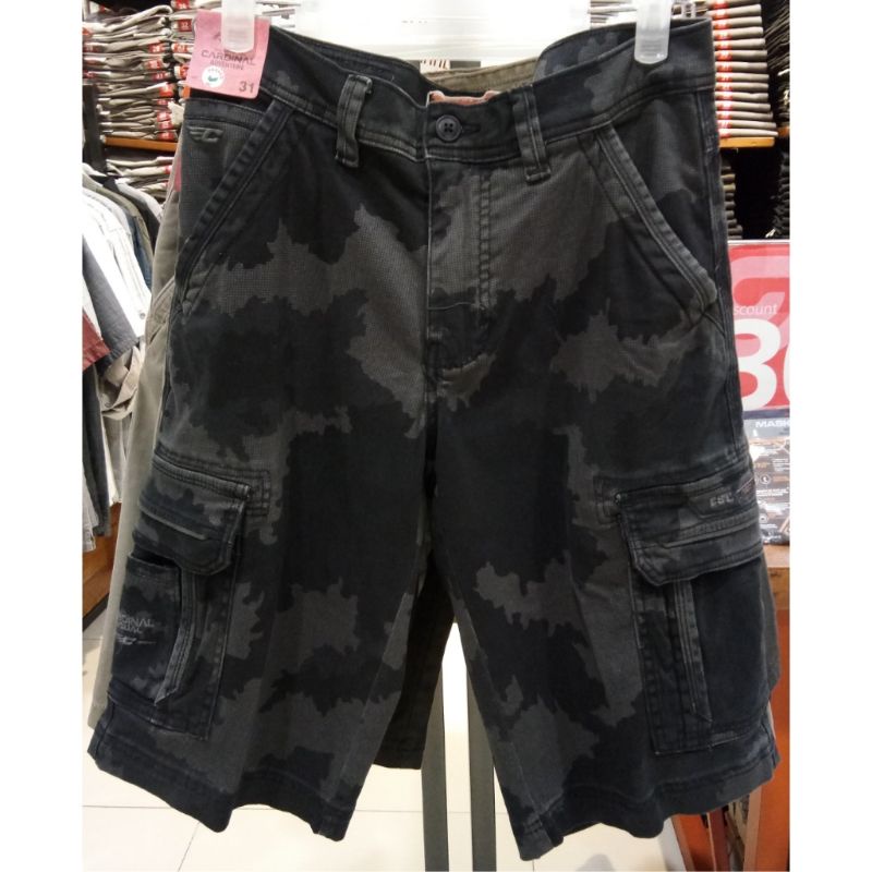 Cardinal casual original mens EBBBV00547K 04A celana pendek pria bermuda abu