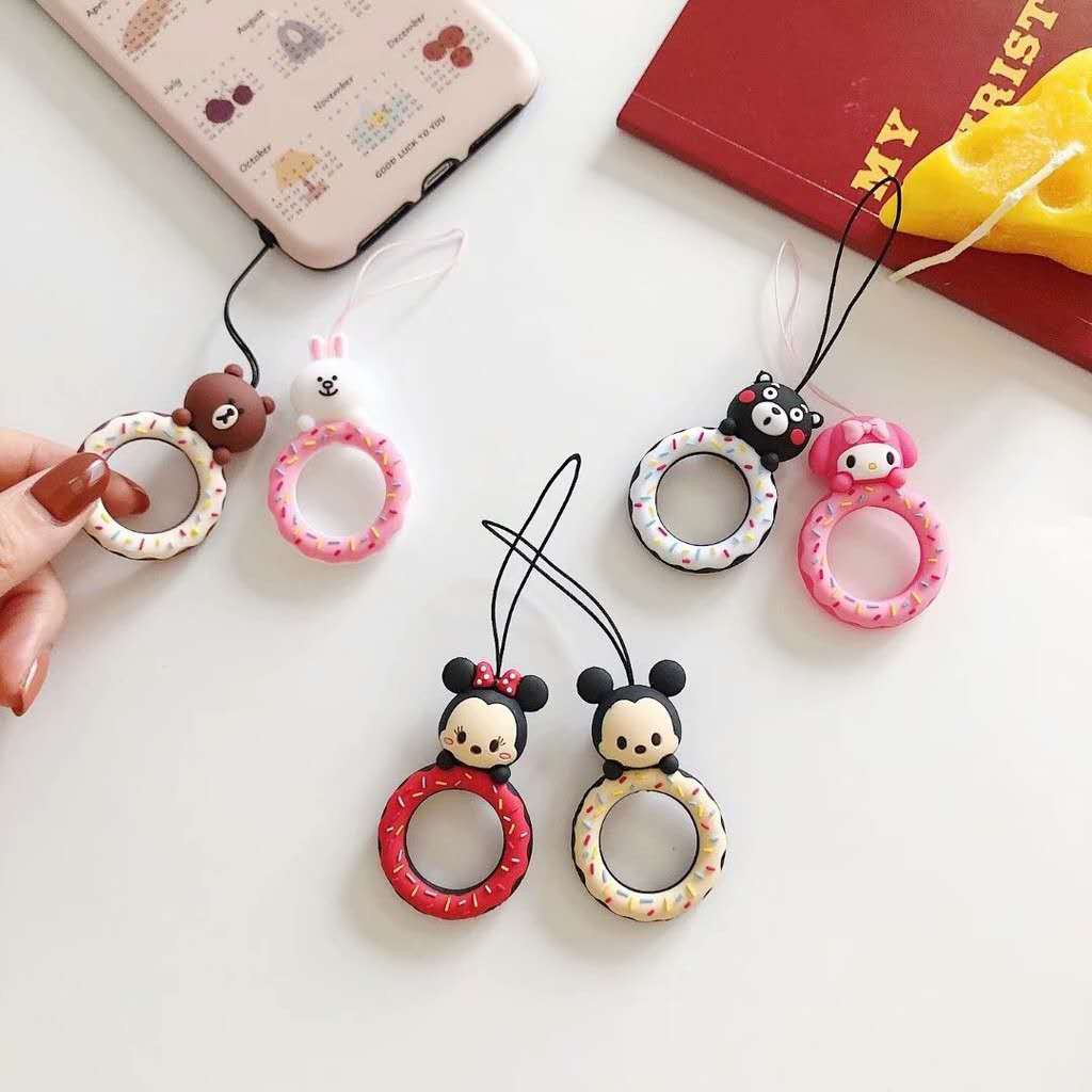 Spot Casing Soft Case Motif Kartun Donat Lucu Ala Jepang Korea Ring Holder Untuk Iphone Xr Xsmax