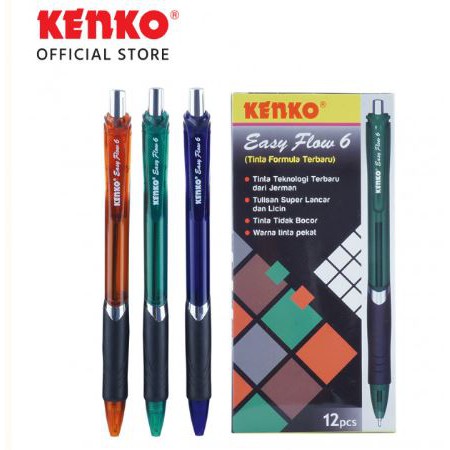 

Pen Kenko Easy Flow 6 (per lusin)