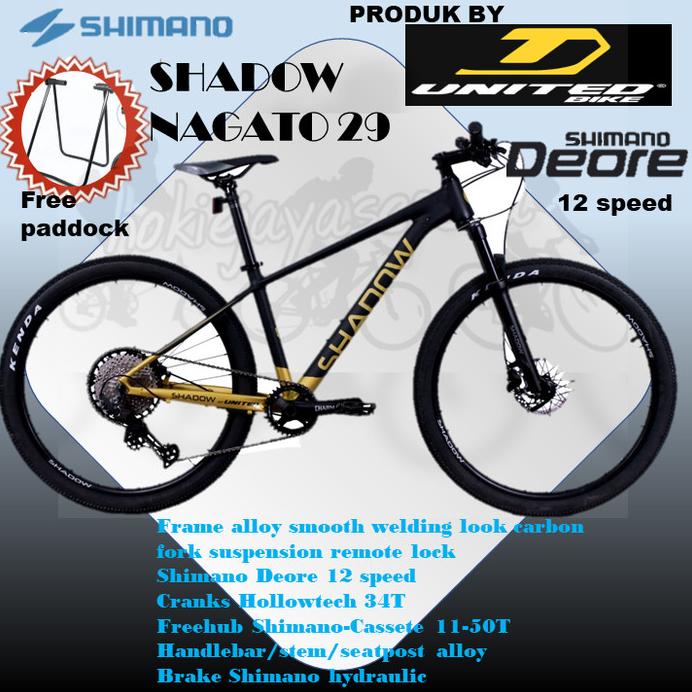 Shadow Nagato 29 Inch Sepeda Gunung Premium Shimano Deore 12 Speed Promo R10