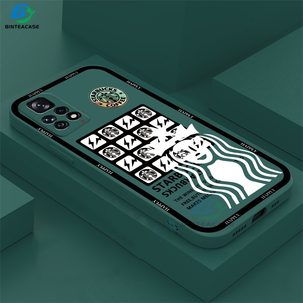 Casing Redmi Note11 Pro 11S Redmi 10 5G 10C 10A 9C 9T 9A Note10 5G Note 10S Note9 Note8 Note7 Poco M3 Pro X3 Pro NFC Fashion Square Coffee Goddess Silikon Casing Handphone Binteacase