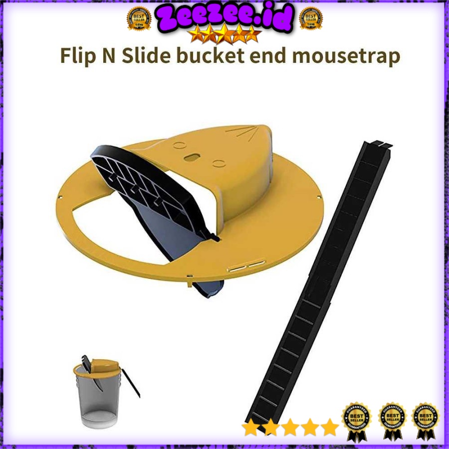 Jebakan Tikus Mouse Trap Reusable Flip and Slide Bucklet Lid - HU2051 - Yellow