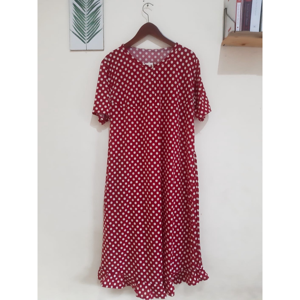 Daster Jersey Premium Korea | Daster Ruffle Busui Friendly