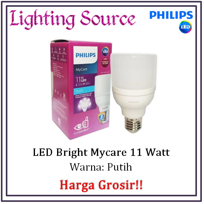 PHILIPS LED BRIGHT 11 WATT COOL DAYLIGHT PUTIH - LED BRIGHT PHILIPS 11 W 11W GROSIR 