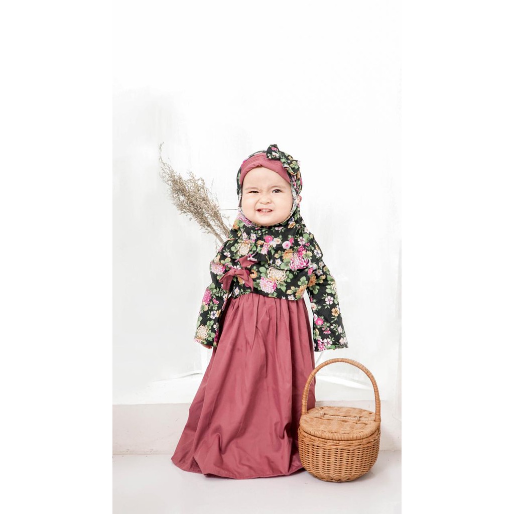 yukii HANBOK GAMIS DRESS kimono anak balita perempuan 0-12 bulan 1- 2 tahun dress muslim anak perempuan set gamis hijab baby newbron balita gamis kimono gamis hanbok anak