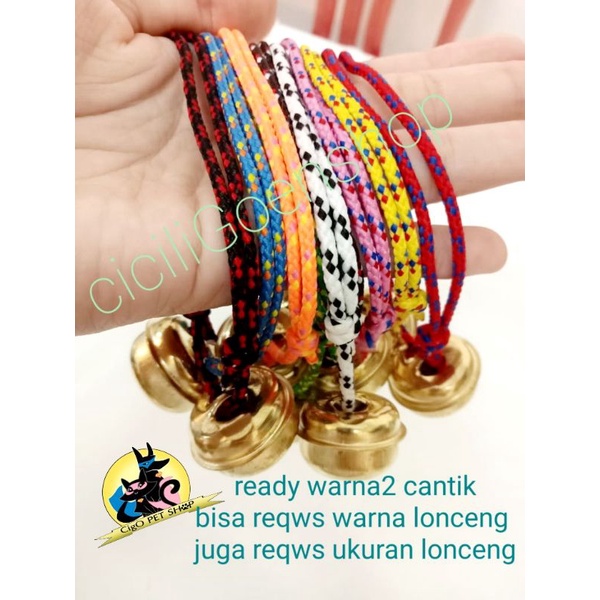 Kalung plus lonceng besar tali prusik gelang collar anjing kucing kelinci musang