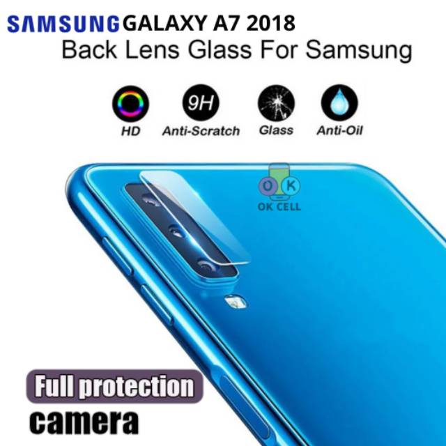 Samsung Galaxy A7 2018 Tempered Glass Camera Lens TG Anti Gores Kaca Kamera Belakang Pelindung Lensa