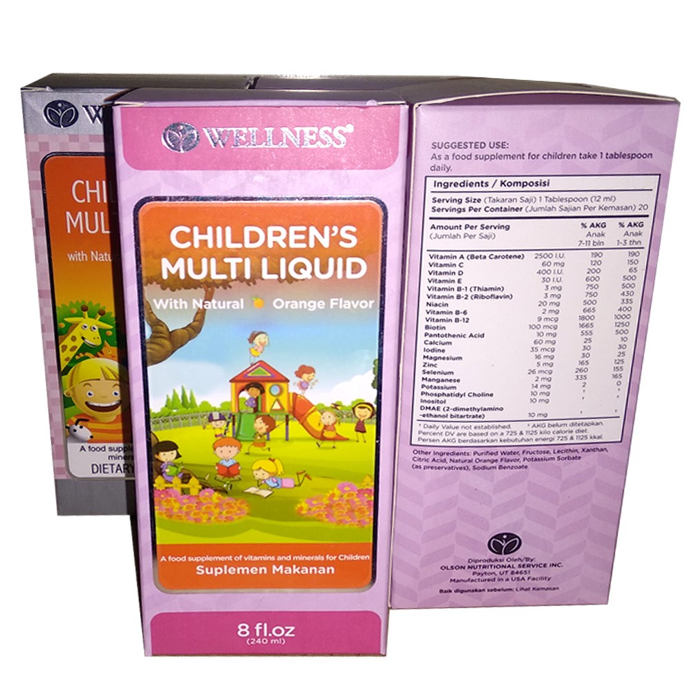 Wellness Children's Multi Liquid With Natural Orange Flavor / Vitamin Anak-Anak 240 ml