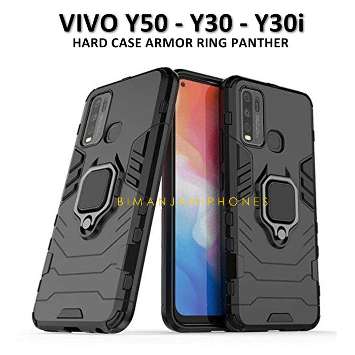 VIVO Y30 - Y30i - VIVO Y50 - Hard Case Armor Cover iRing Panther Kick Standing