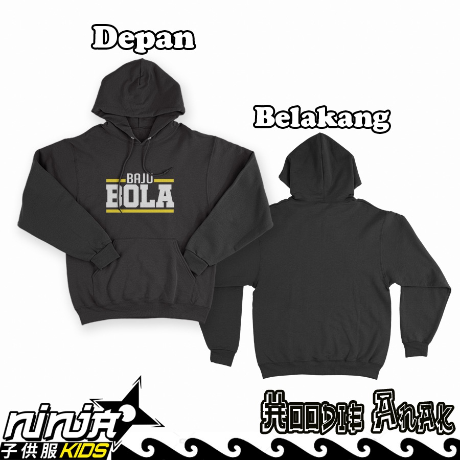 Jaket Sweeter Anak Laki laki Baju Bola Hoodie Perempuan Unisex Cotton Fleece
