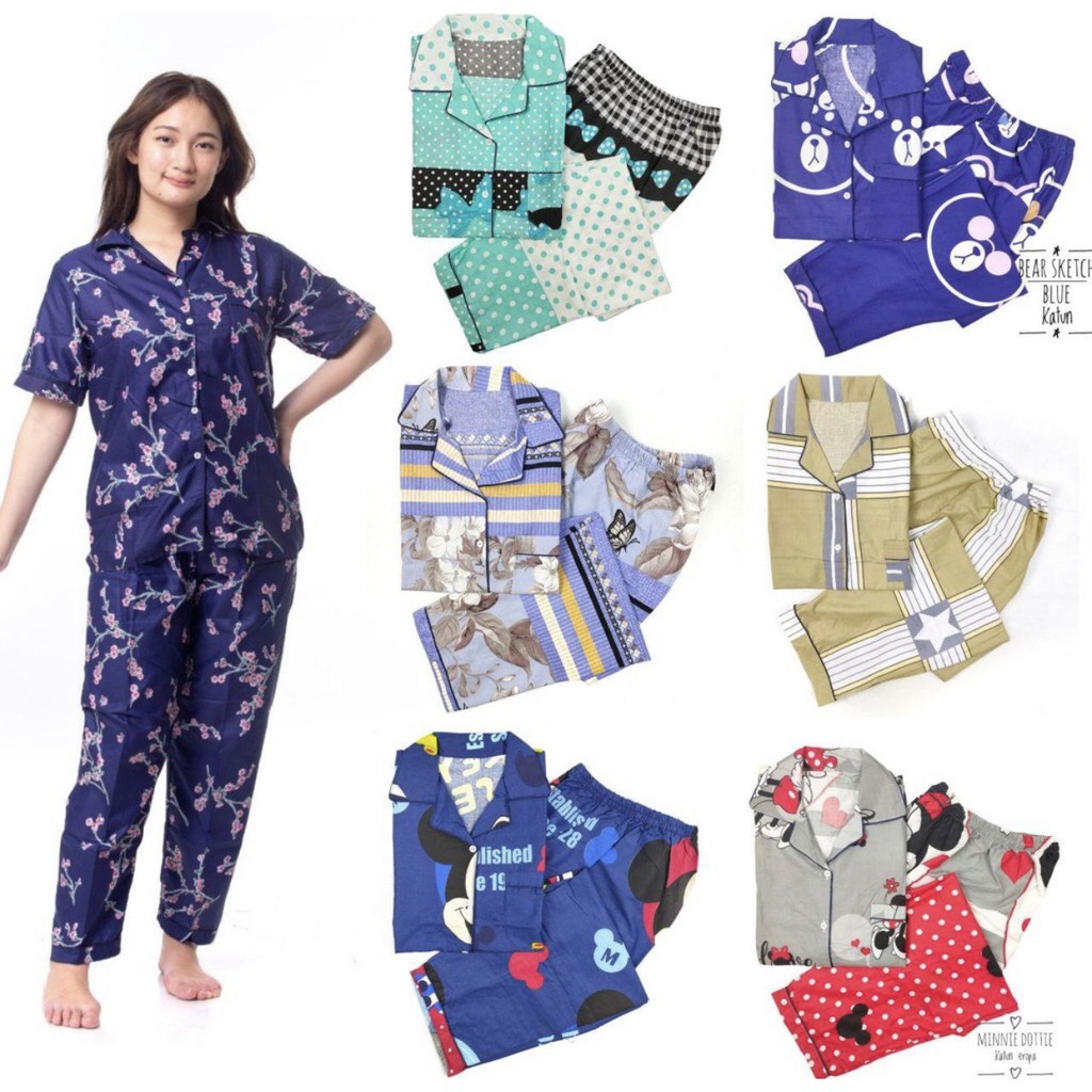 Baju Tidur Piyama Cp Karakter Kitty Kucing Dora Baju Tidur Piyama Cp Karakter Kitty Kucing Dora
