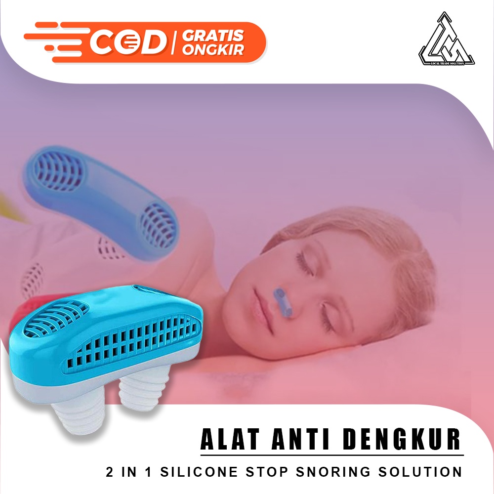 Alat Anti Dengkur Ngorok Saat Tidur 2 In 1 Silicone Stop Snoring Solution Pernafasan Hidung