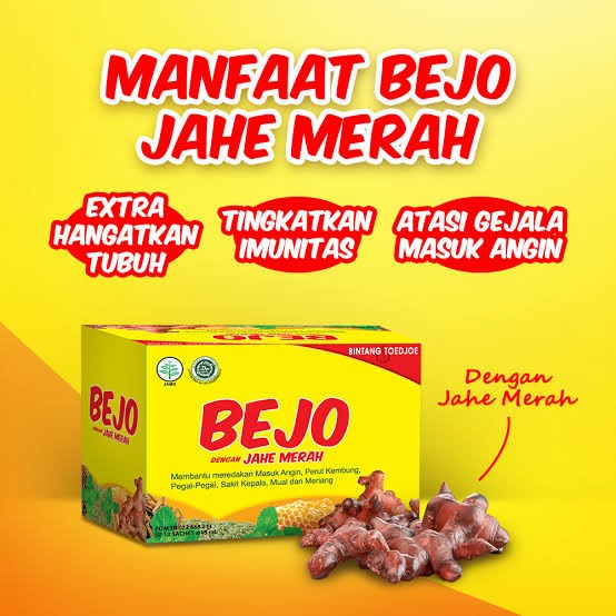 Bejo Jahe Merah Masuk Angin isi 12 sachet