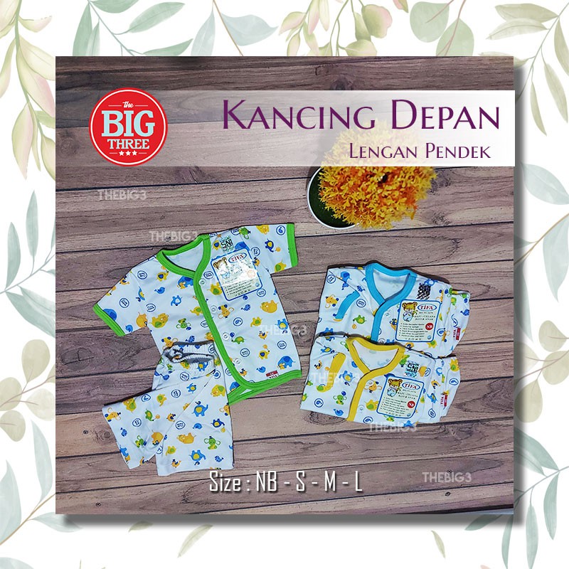 TIFA Baju Bayi bahan katun lembut / newborn S M L / Jumper Piyama Romper Setelan Panjang Pendek baby