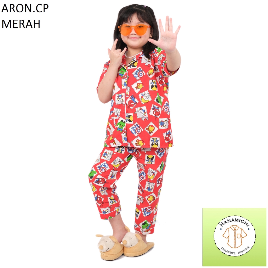 Hanamichi ARON.CP Baju Tidur Anak Lengan Pendek