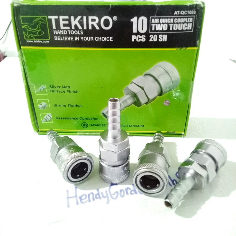 TEKIRO QUICK COUPLER ANGIN SH 20 TWO TOUCH / NEPEL SAMBUNGAN SELANG ANGIN KOMPRESOR SH20