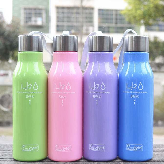 BOTOL MINUM H2O A HEALTHY LIFE UNBREAKABLE BOTTLE 600ML - SM-8229