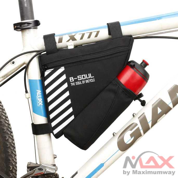 Tas Sepeda Frame MTB Segitiga Waterproof Dengan Holder Botol Minum Bicycle aksesoris Gunung elektrik