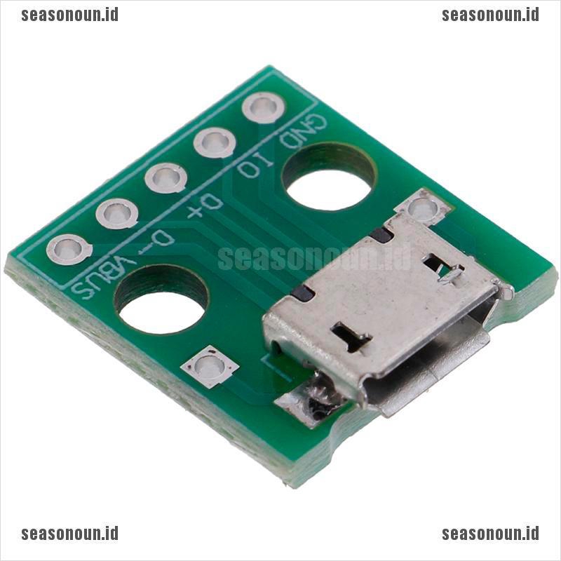 【un】10Pcs MICRO USB to DIP Adapter 5Pin Female Connector PCB Converter Board