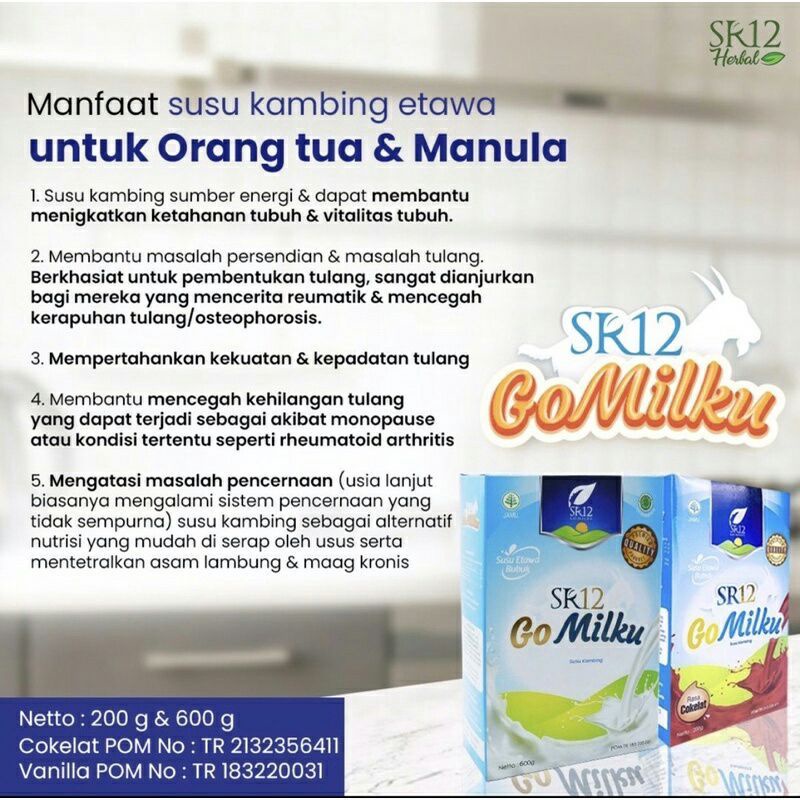 

GO MILKU SR12 SUSU ETAWA HERBAL SEGAR & MENYEHATKAN