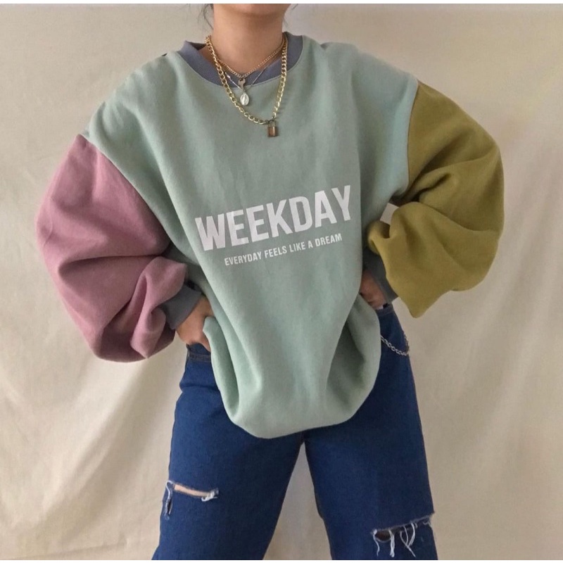 WEEKDAY SWEATER WANITA OVERSIZE | CREWNECK MURAH KEKINIAN