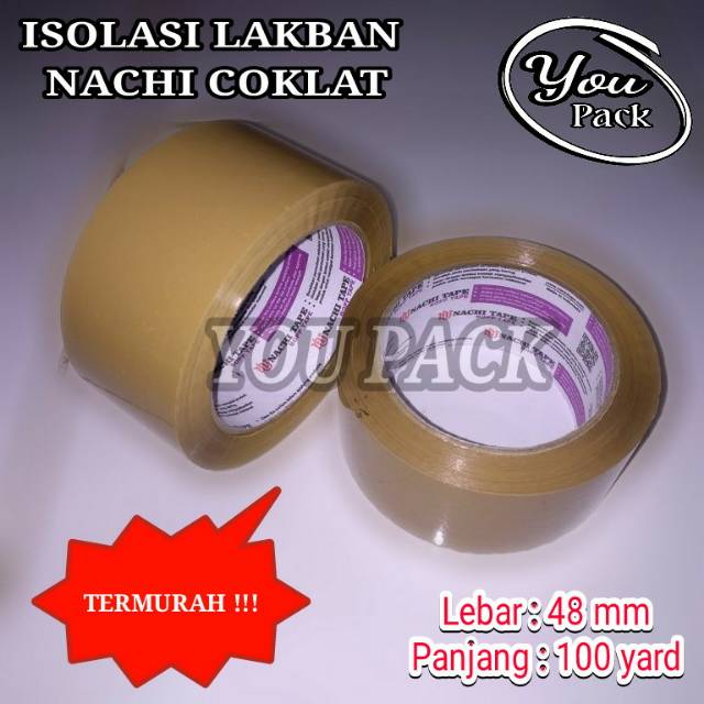 

NACHI COKLAT ASLI ISOLASI LAKBAN 48 MM 2" 100 YARD