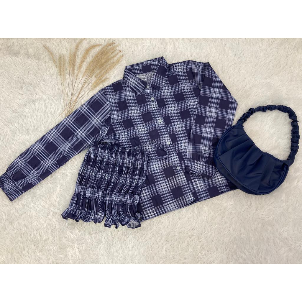 LIONAKA SET 2IN1 / MAPE SET-NAVY SALUR PUTIH