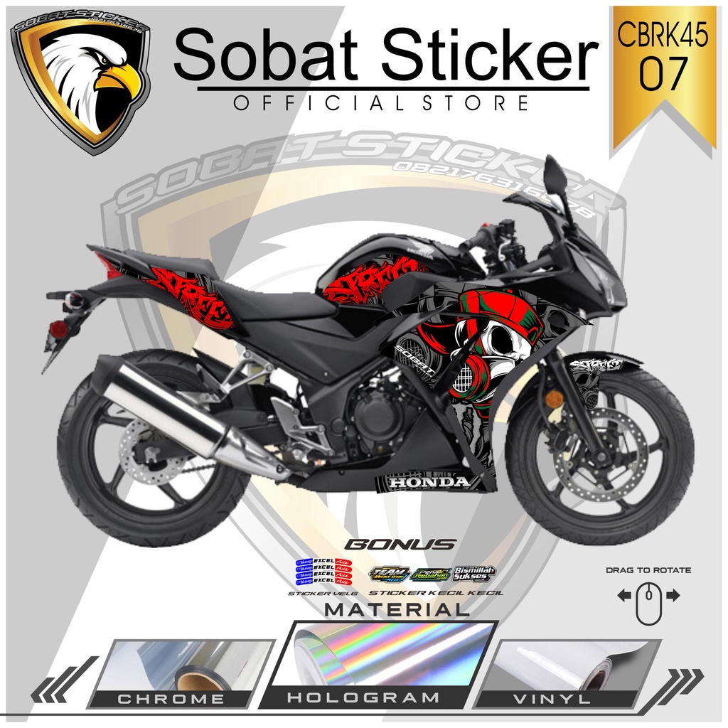 STRIPING HONDA CBR K45 - STRIPING HOLOHRAM HONDA CBR K45 2014-2016TENGKORAK