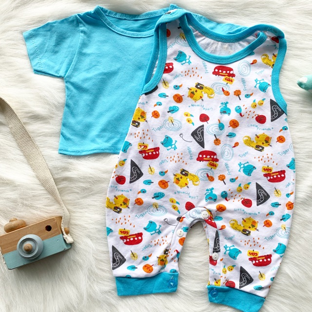 fruit / animal newborn overall jumper set bayi anak cowok libby velvet junior baby