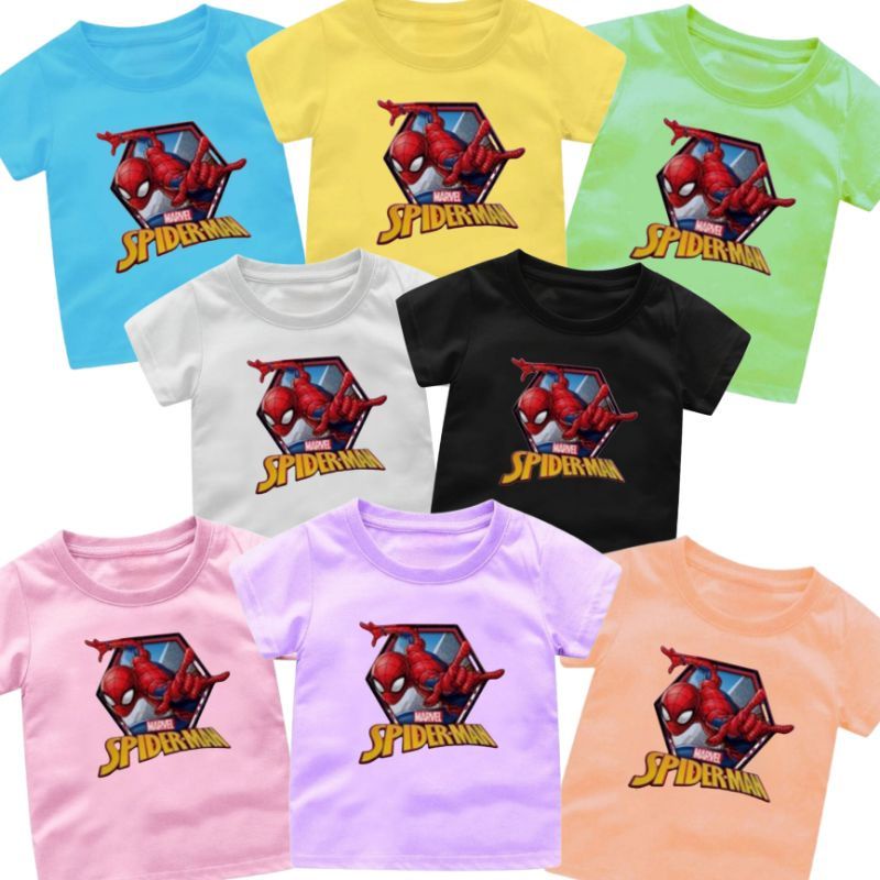 KAOS ANAK (SPIDERMAN) CEWEK-COWOK 1-12TAHUN FASHION ANAK TERBARU