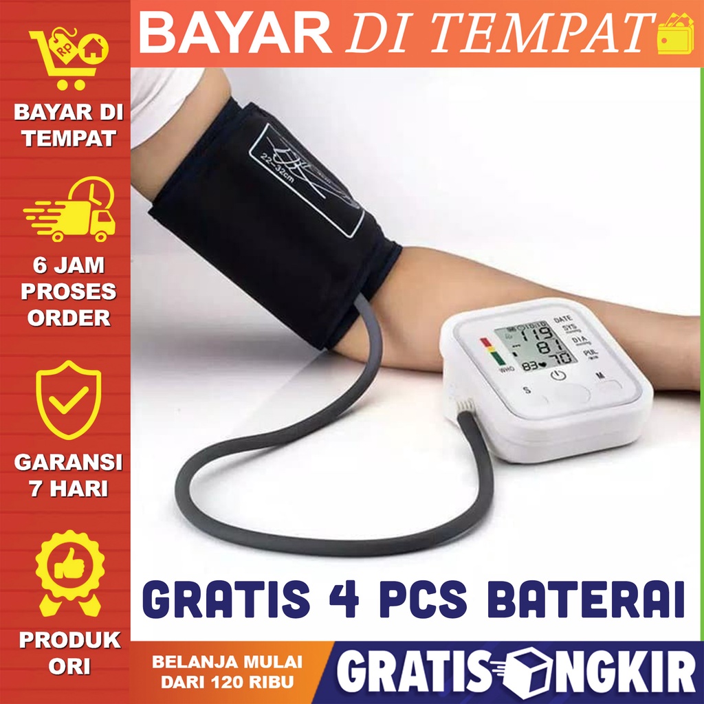Tensimeter / Tensi Darah Digital Otomatis Akurat / Tensi Meter Pengukur Tekanan Blood Pressure Monitor Portable Digital Darah Alat Tensi Darah / Alat Ukur Tekanan Darah