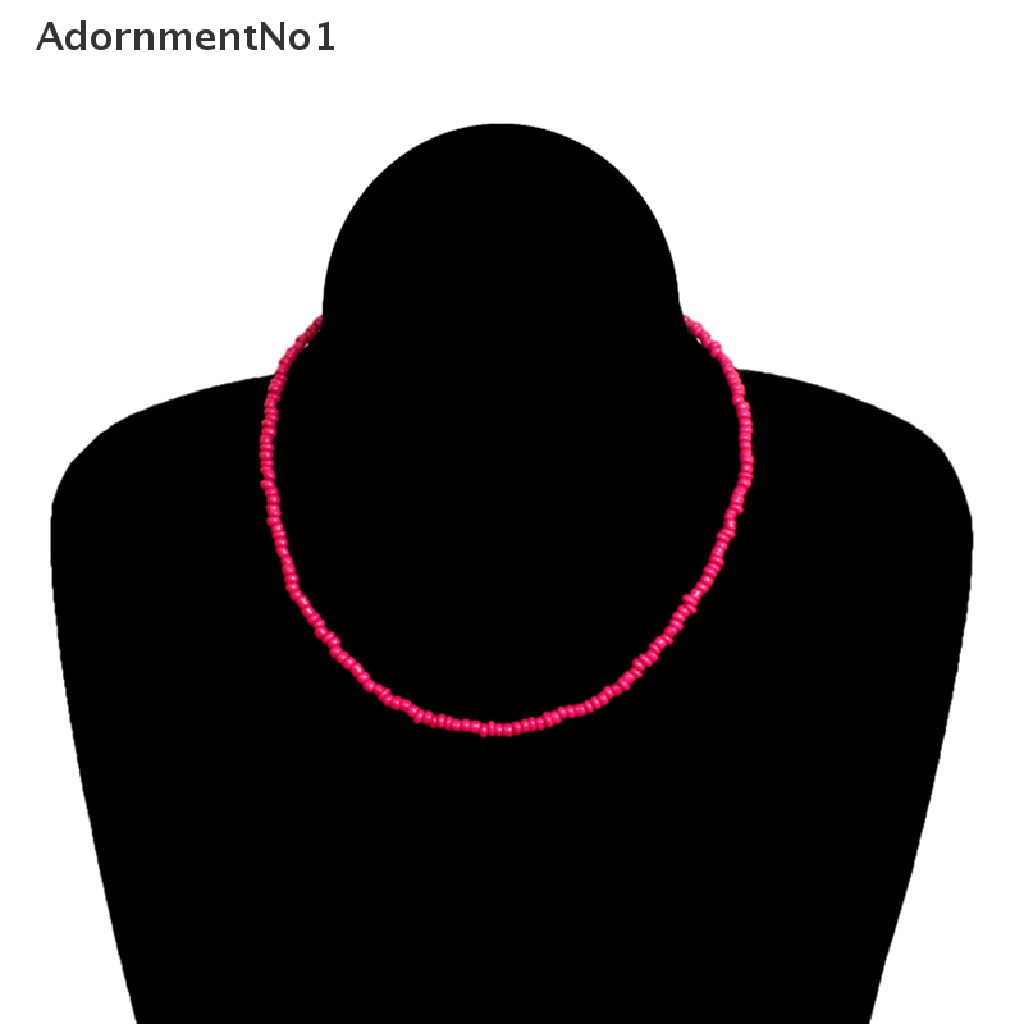 (AdornmentNo1) Kalung Choker Manik-Manik Pelangi Handmade Gaya Bohemia Untuk Wanita