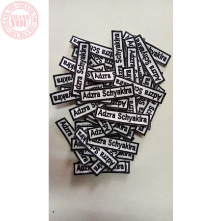 BORDIR NAMA BUAT NAMA CUSTOM JASA BORDIR Terbaru BordirNama dada