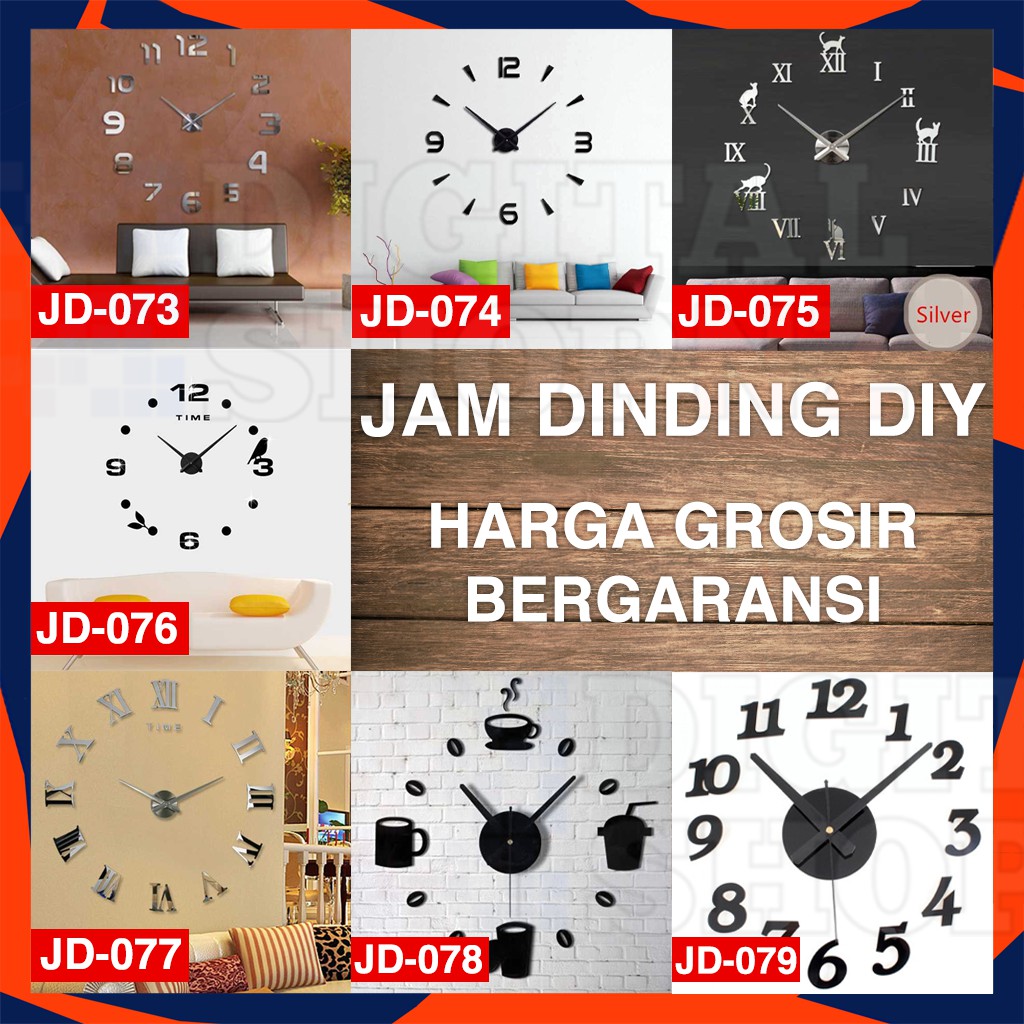  Jam  Dinding  BESAR  DIY Giant Wall Clock Jam  Dinding  Raksasa 