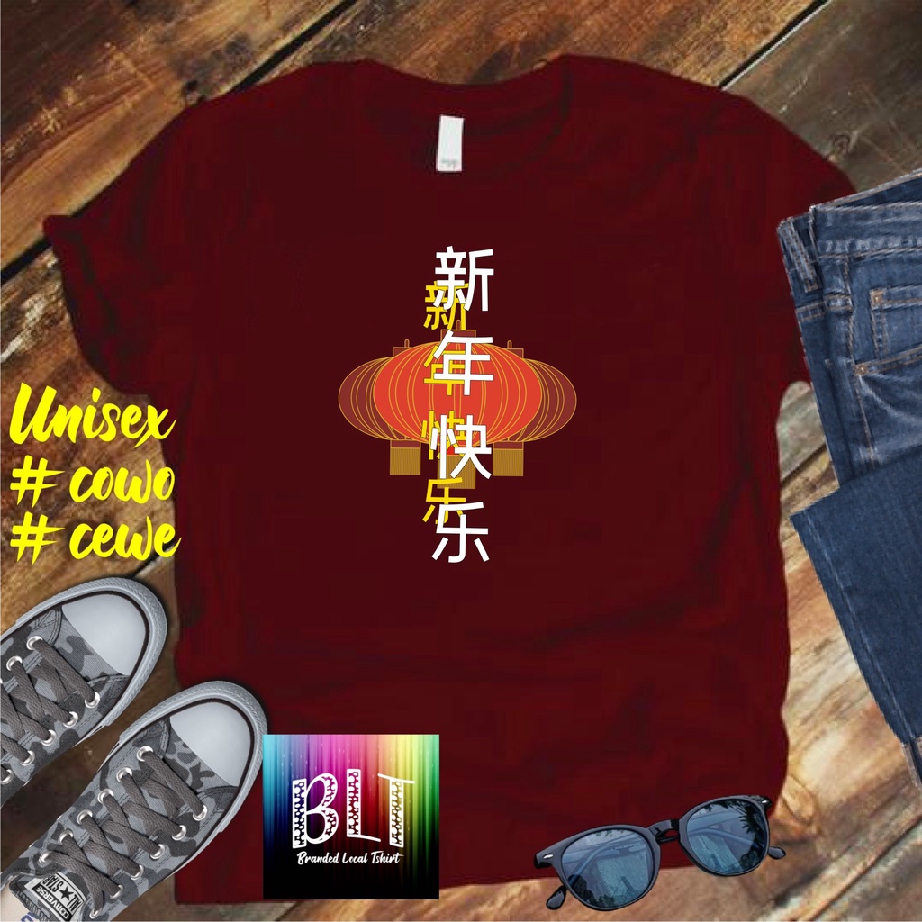 Imlek Unisex Koas Imlek 2023 Lampion Baju Imlek Family Shio Kelinci Pakaian Imlek Dewasa Kaos Imlek Anak anak Baju gong xi fa cai Xin Nian Khuai Le kaos imlek terbaru 2023 kaos sin cia imlek 2023 kaos imlek kaos imlek pakaian imlek keluarga