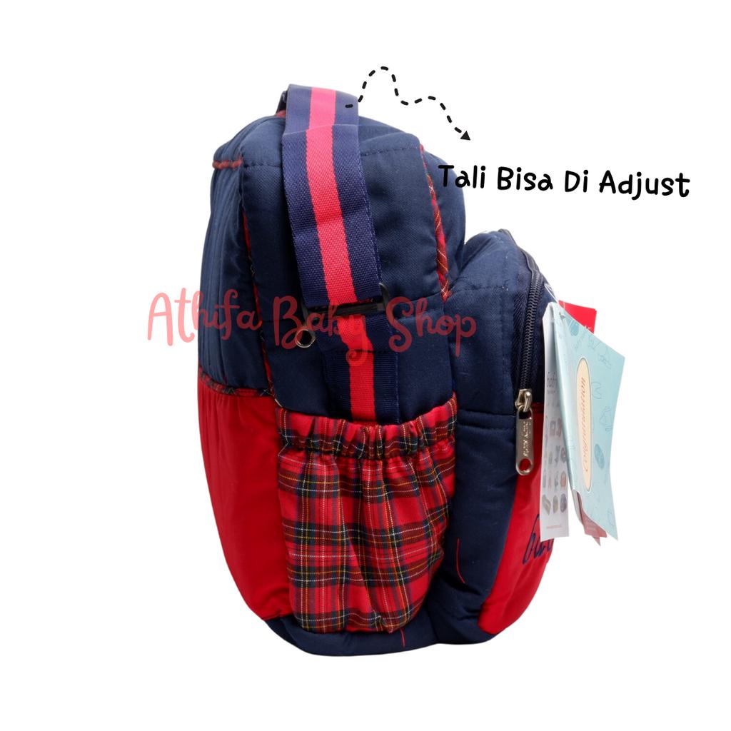 Tas Sedang Popok Perlengkapan Bayi Diaper Bag Baby Scots Embroidery Kado Ibu Hamil Melahirkan