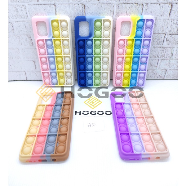 HOGOO SILICONE CASE POP IT SAMSUNG FOR NOTE 8 NOTE 9 NOTE 10 NOTE 10 PLUS - CASE PENGHILANG STRESS PUSH IT BUBBLE CASE RAINBOW