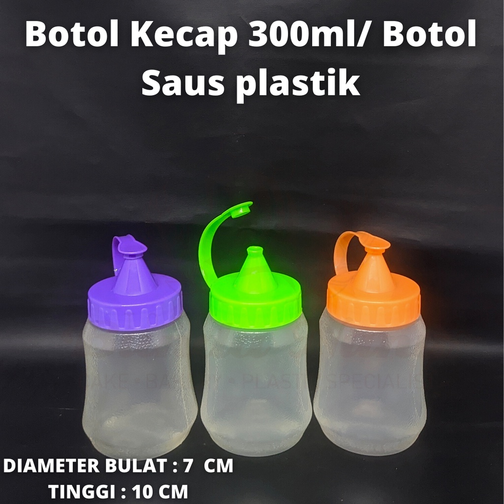 Botol Kecap /Botol Saus plastik 300 ml