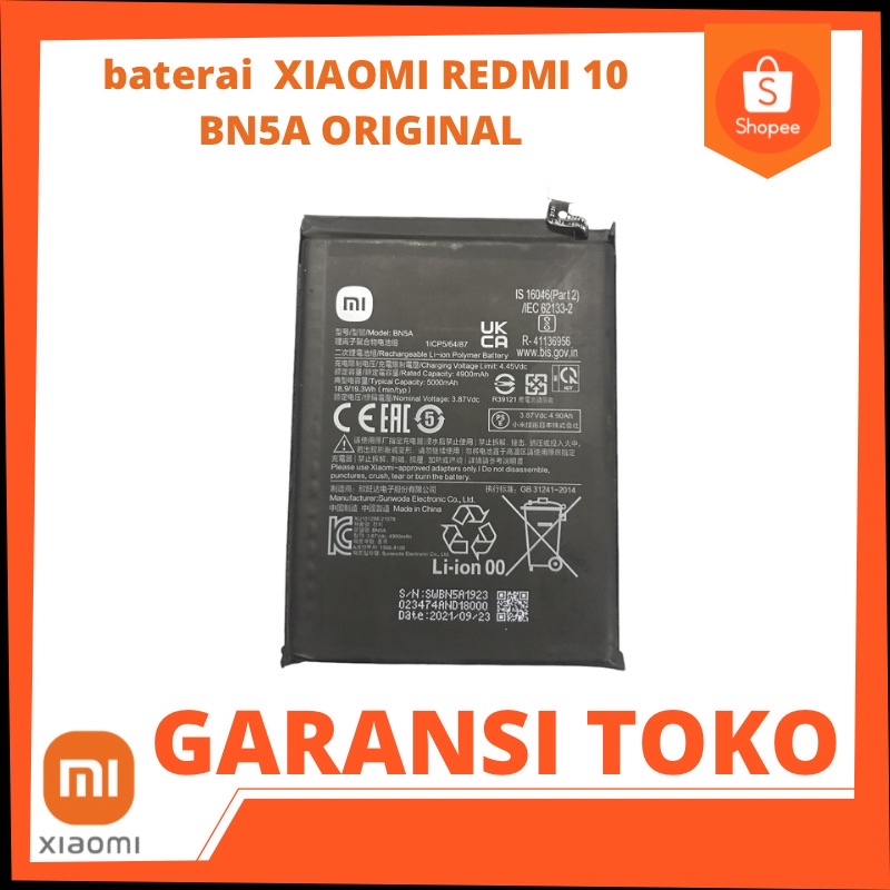 Jual Baterai Xiaomi Redmi 10 Bn5a Original Shopee Indonesia 4749
