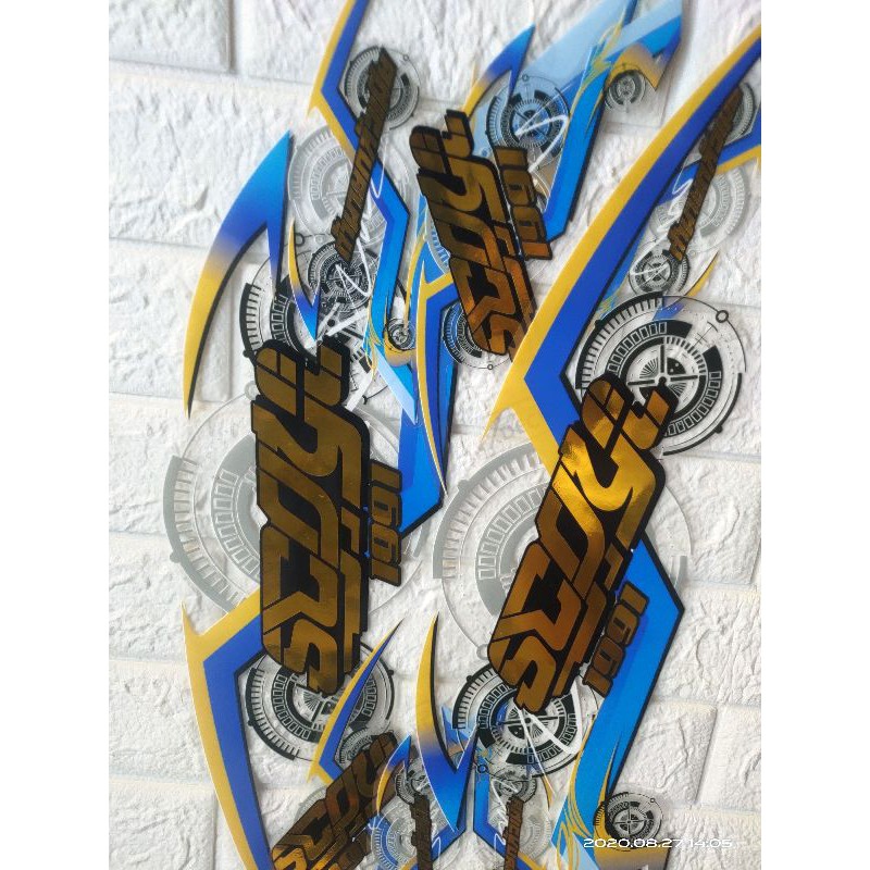 Striping Transparan Scoopy Font Gold