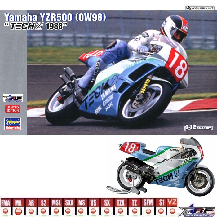 HASEGAWA 21727 YAMAHA YZR500 TECH21 1988