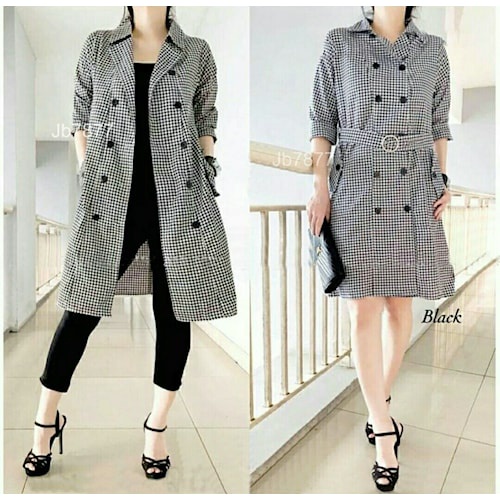 Diskon  Jaket Coat Wanita Motif Terbaru / Coat Wanita Dewasa / Coat Wanita Lengan Panjang / long coa
