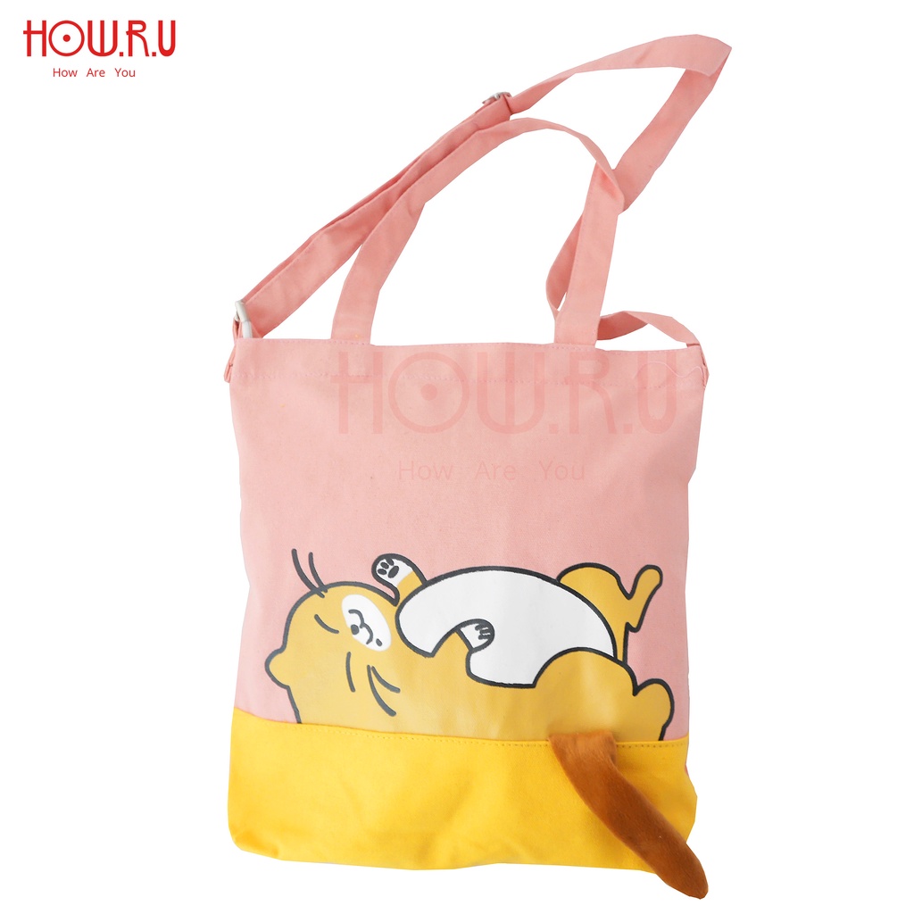 HOW.R.U | Tas Tote Anak / Tote Bag Lucu Hiasan Ekor Kucing 2205